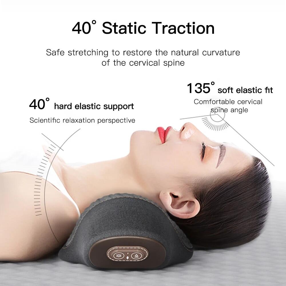 Electric Massager Cervical Pillow Hot Compress Vibration Massage Neck Traction Relax Pillow